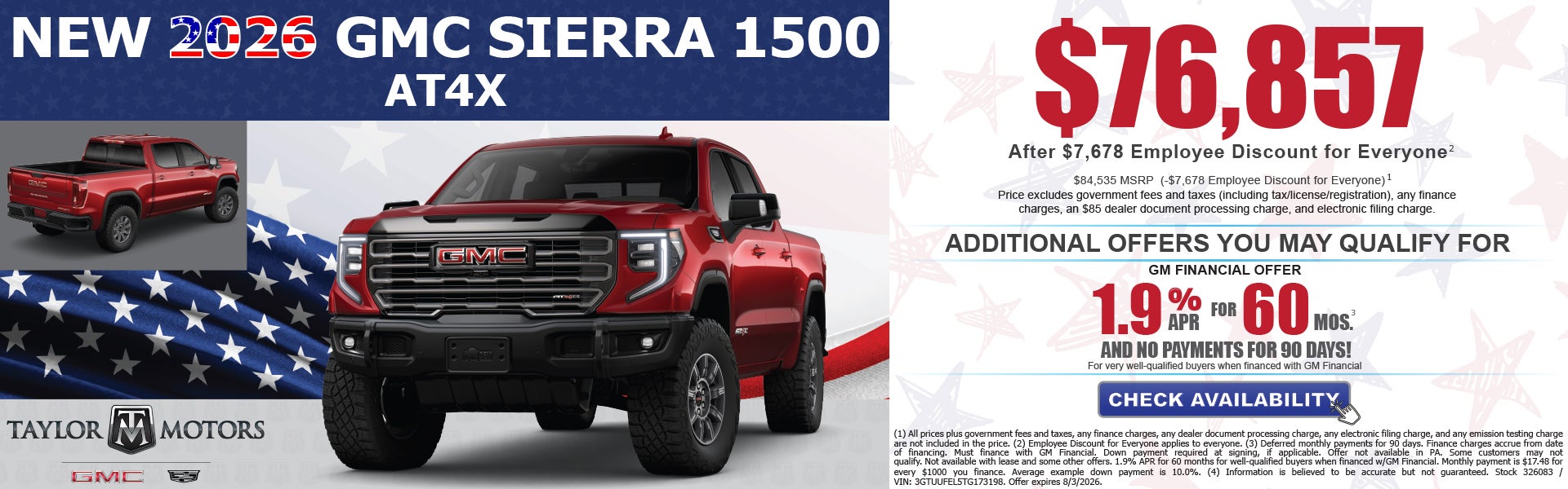 New 2026 GMC Sierra 1500